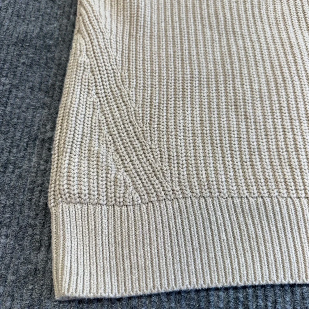 GAP‎ Women's XS Oatmeal Heather Cable Knit Sweater Boatneck Barrel Sleeve